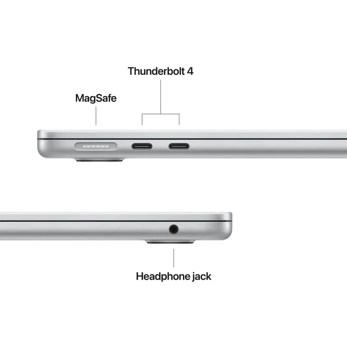 Apple MacBook Air 13.6: Чип Apple M5 с 10-ядрен процесор и 10-ядрен графичен процесор, 16GB, 1TB SSD - сребрист