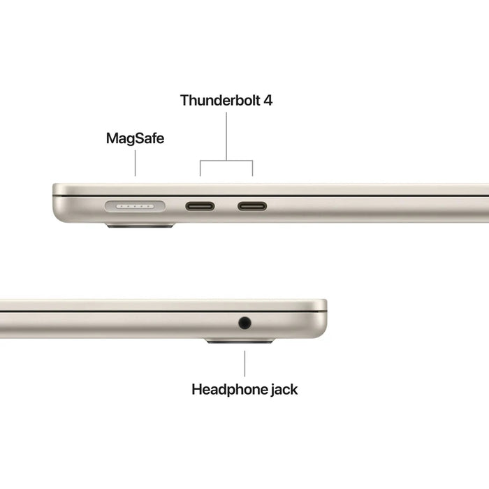 Apple MacBook Air 13.6: Чип Apple M5 с 10-ядрен процесор и 10-ядрен графичен процесор, 24GB, 1TB SSD - Starlight