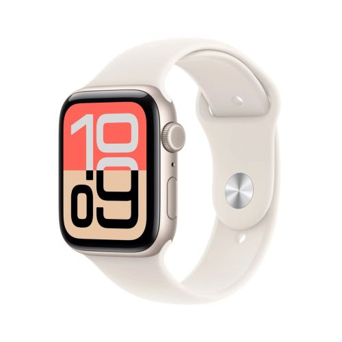 Apple Watch SE 3 (2025) GPS 44mm Starlight Alu Case, Starlight Sport Band M/L EU MEHJ4