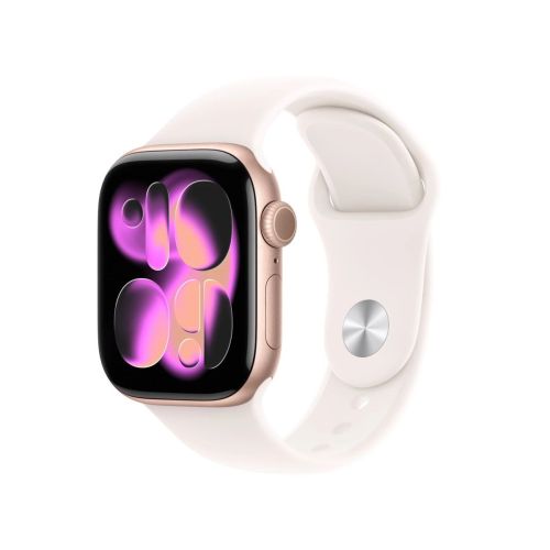Apple Watch Series 11 GPS + Cellular 42mm Rose Gold Alu Case, Light Blush Sport Band S/M EU MF8E4 - ONLY BOX DAMAGE