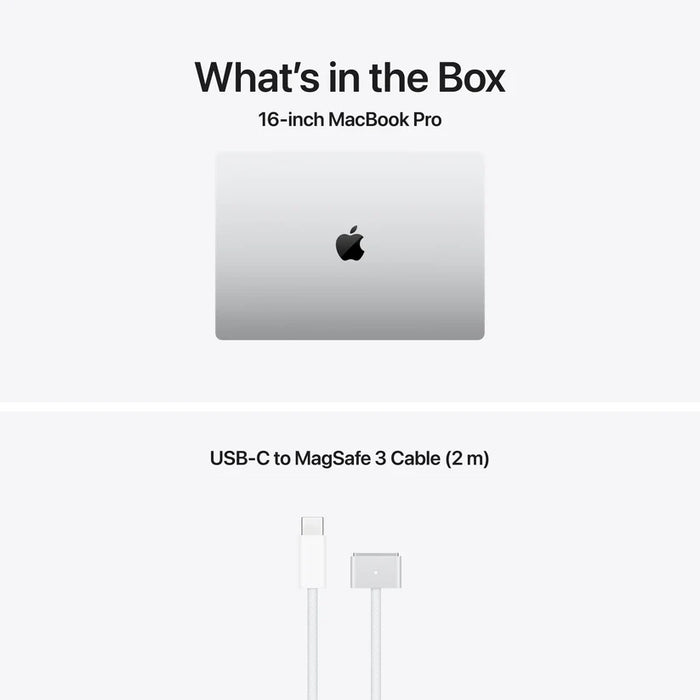 Apple 16-инчов MacBook Pro: Чип Apple M5 Max с 18-ядрен процесор и 40-ядрен графичен процесор, 48GB, 2TB SSD - сребрист