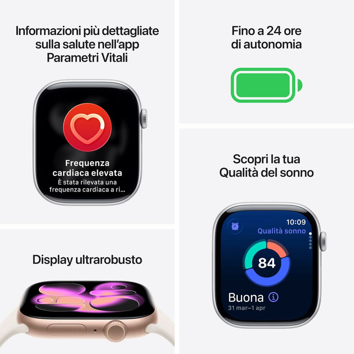 Смарт часовник Apple MEUX4QL/A Черен 46 mm