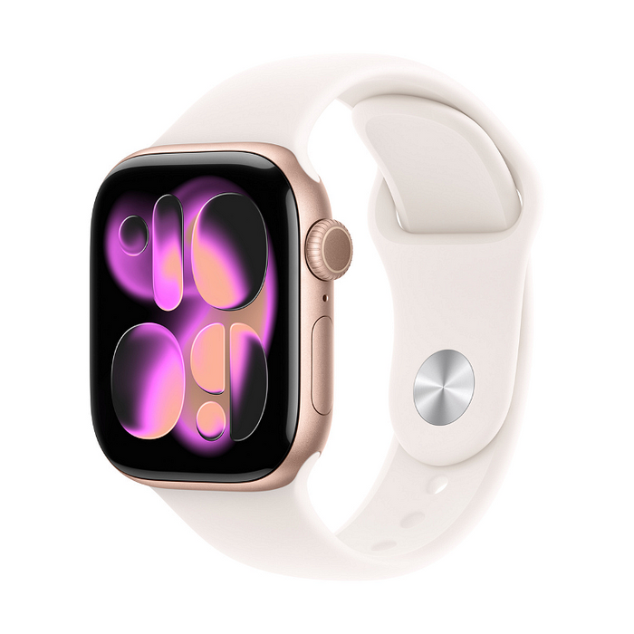 Смарт часовник Apple Watch 11 42mm Rose Gold/Light Band S/M meu04 , 1.80 , Apple S10 SiP 64-bit Dual Core , 64
