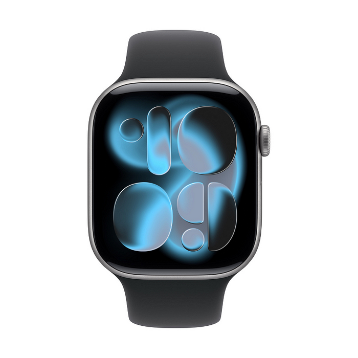 Смарт часовник Apple Watch 11 46mm Space Grey/Black Band S/M mev04 , 2.00 , Apple S10 SiP 64-bit Dual Core , 64
