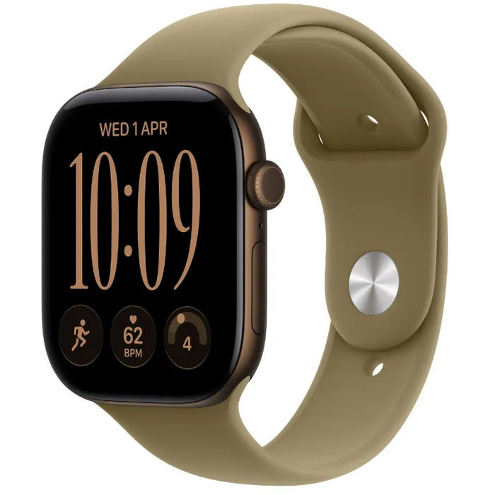 Смарт часовник Apple Watch 12 42mm Bronze/Olive Band M/L mjeg4 , 64 , Apple S11 64-bit Dual Core
