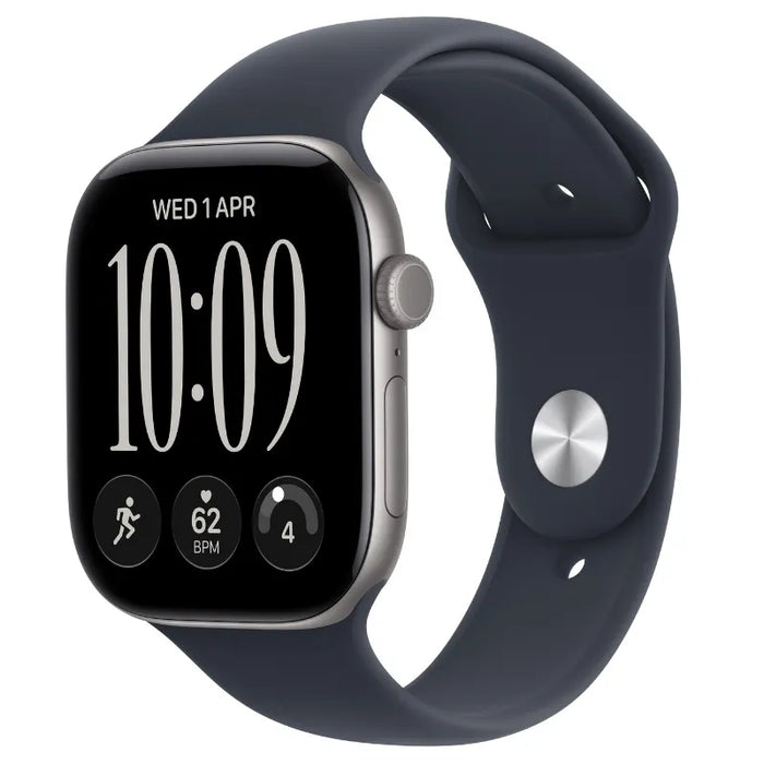 Смарт часовник Apple Watch 12 42mm Space Gray/Navy Band S/M mje74 , 64 , Apple S11 64-bit Dual Core