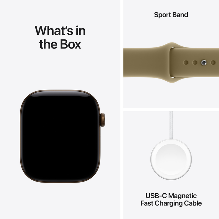 Смарт часовник Apple Watch 12 46mm Bronze/Olive Band M/L mjeu4 , 64 , Apple S11 64-bit Dual Core