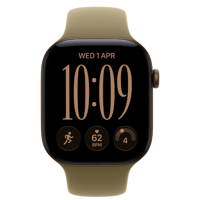Смарт часовник Apple Watch 12 46mm Bronze/Olive Band S/M mjeq4 , 64 , Apple S11 64-bit Dual Core