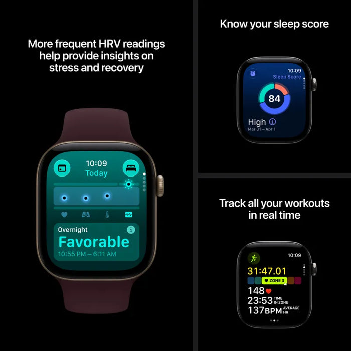 Смарт часовник Apple Watch 12 Cell 42mm Light Gold/Sand Band S/M mjg24 , 64 , Apple S11 64-bit Dual Core