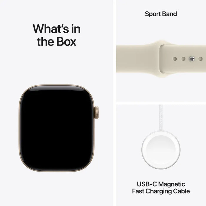Смарт часовник Apple Watch 12 Cell 42mm Light Gold/Sand Band S/M mjg24 , 64 , Apple S11 64-bit Dual Core