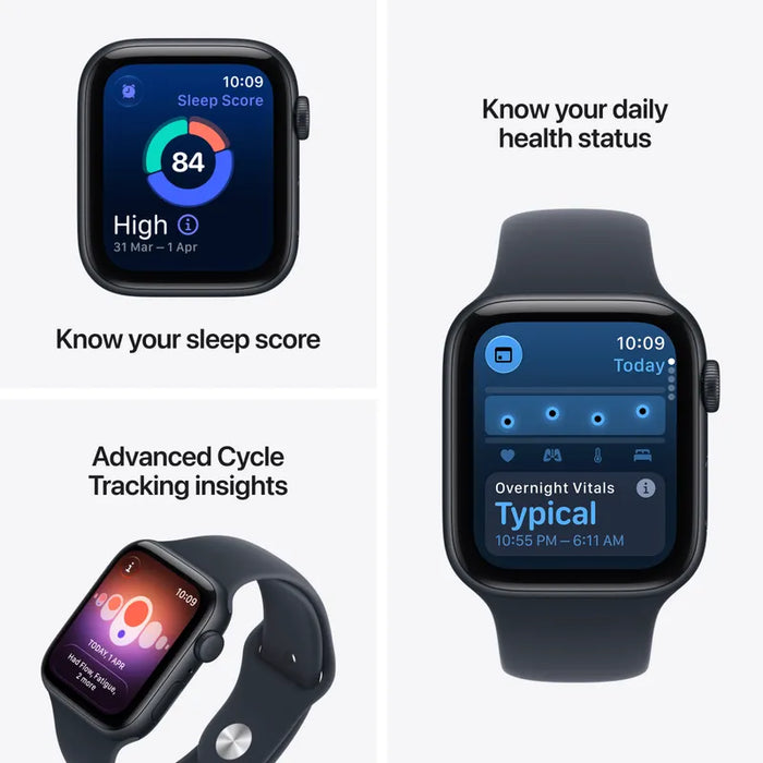 Смарт часовник Apple Watch SE3 40mm Midnight/Blue Band S/M MJKY4 , 64 , Apple S10 64-bit Dual Core