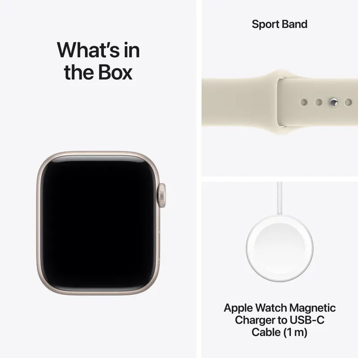Смарт часовник Apple Watch SE3 44mm Starlight/Sand Band S/M MJL34 , 64 , Apple S10 64-bit Dual Core