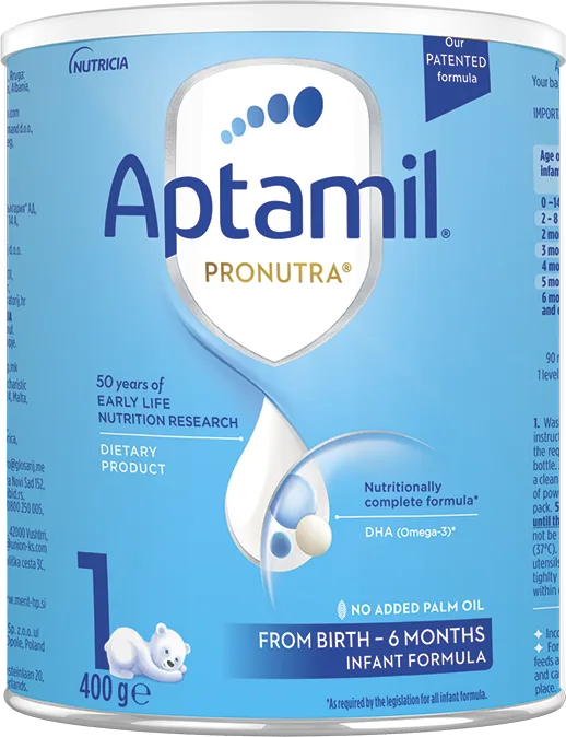 Мляко за кърмачета за начално хранене Pronutra 1 ( от 0+ до 6 месеца), 400 g