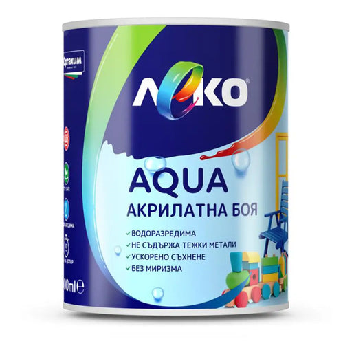 AQUA АКРИЛАТНА БОЯ САТЕН 600 ML КОРАЛ LEKO