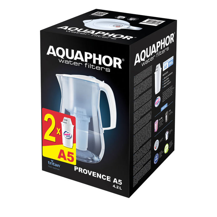 Филтрираща кана AQUAPHOR ПРОВАНС 4.2 L + 2БР. ФИЛТРИ А5