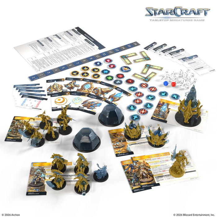 Настолна игра StarCraft: Tabletop Miniatures Game - Protoss Starter Set Founders Edition - Стратегическа