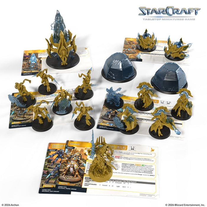 Настолна игра StarCraft: Tabletop Miniatures Game - Protoss Starter Set Founders Edition - Стратегическа