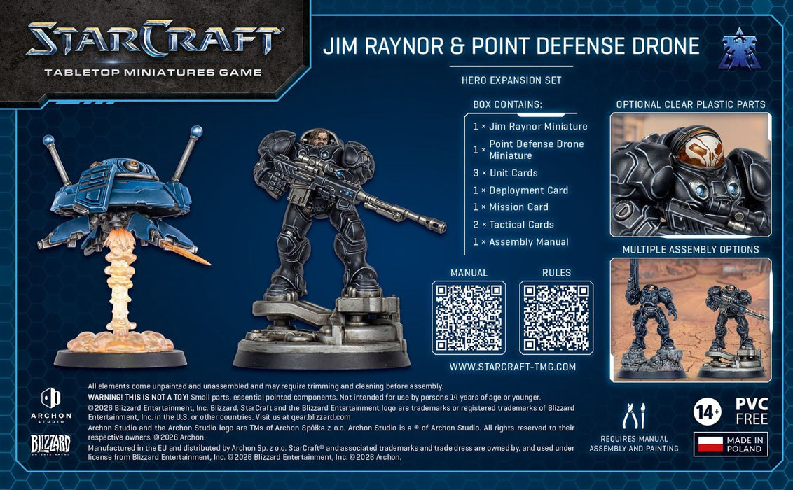 Разширение за настолна игра StarCraft: Tabletop Miniatures Game - Jim Raynor & Point Defense Drone