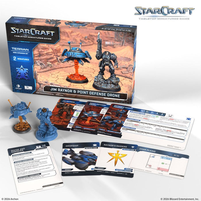 Разширение за настолна игра StarCraft: Tabletop Miniatures Game - Jim Raynor & Point Defense Drone