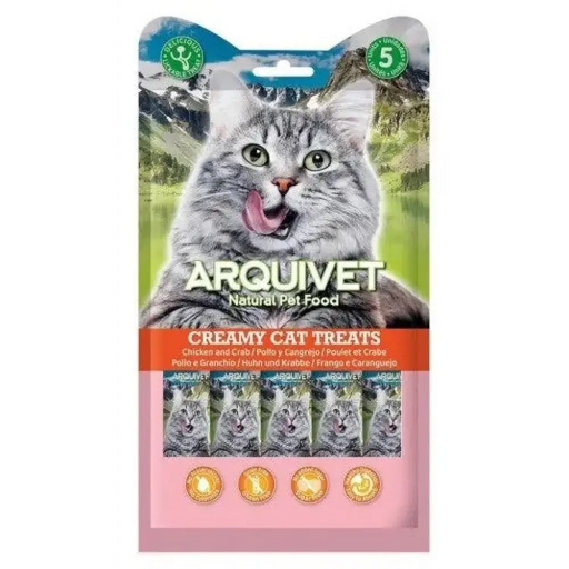 ARQUIVET Пиле с раци - котешки лакомства - 5 х 14гр