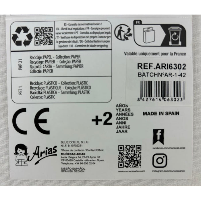 Обувки за кукли Arias Розов 45 cm