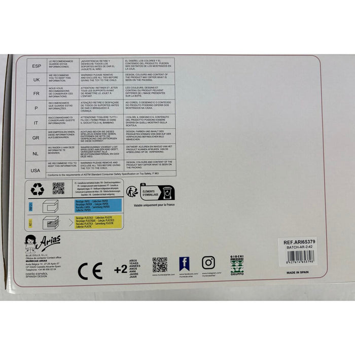 Кукла Бебе Arias Zoe 45 cm