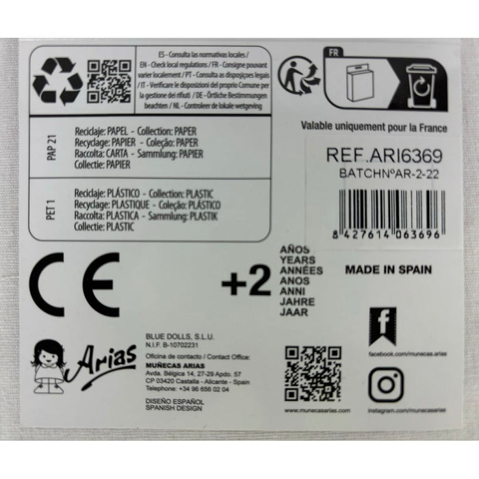 Комплект за Подарък на Бебе Arias Розов 2 Части