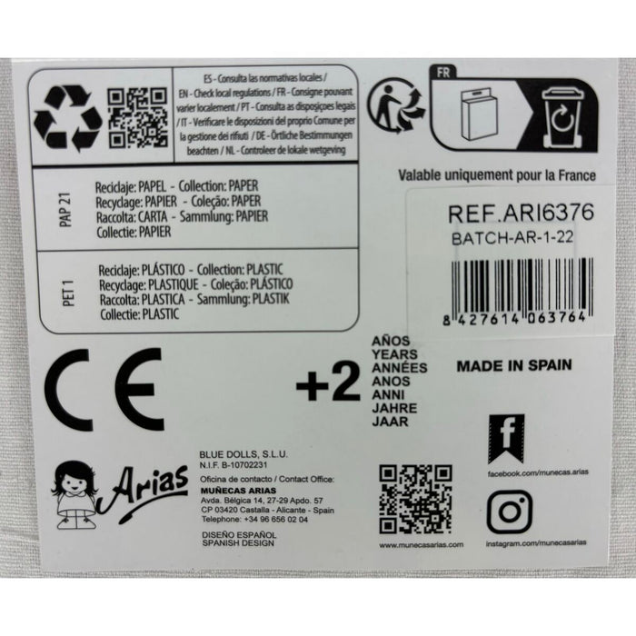 Обувки за кукли Arias Розов 40 cm