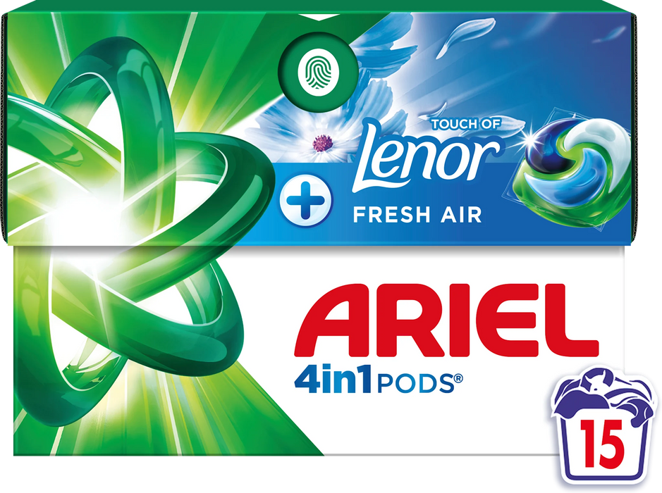 Капсули за пране Touch of Lenor, 15 пранета, 286,5 g