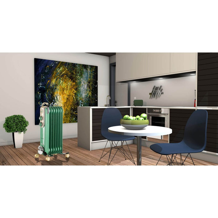 Маслен радиатор (7 ребра) Ariete 837/04 Зелен 1500 W