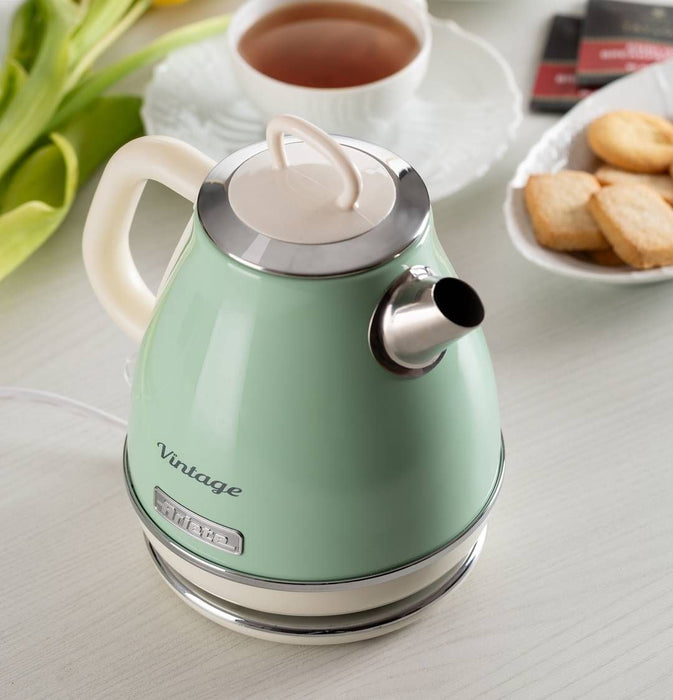 Електрическа кана Ariete - Vintage 2868, 1630W, 1 l, зелена