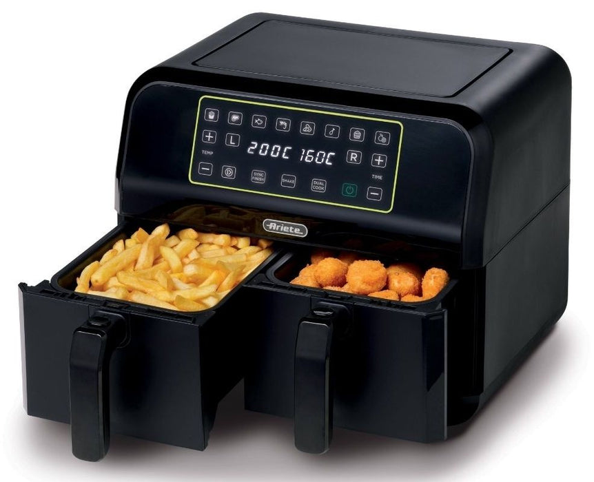 Фритюрник с горещ въздух Ariete - Airy Fryer Dual 4623, 1700W, 8 l, черен