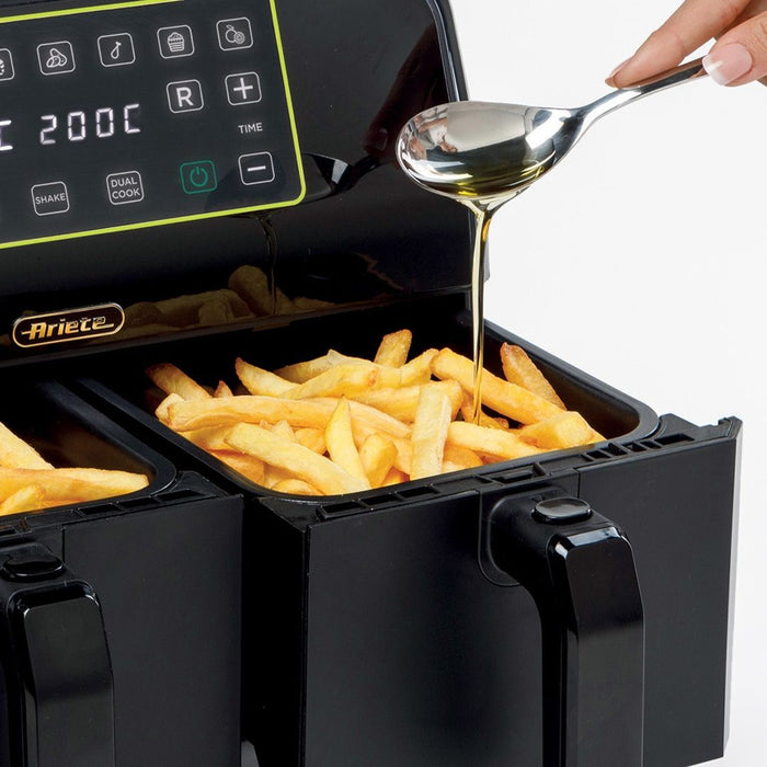 Фритюрник с горещ въздух Ariete - Airy Fryer Dual 4623, 1700W, 8 l, черен