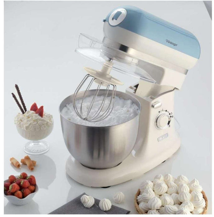 Планетарен миксер Ariete - Vintage 1588, 2400W, 5.5 l, 7 скорости, син
