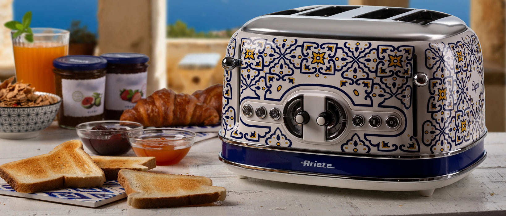 Тостер Ariete - Vintage 0156, 1630W, 6 степени, Capri