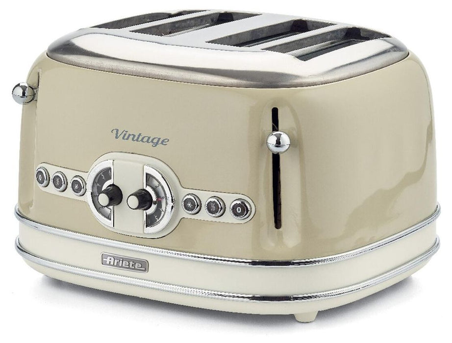 Тостер Ariete - Vintage 0155, 810W, 6 степени, бежов