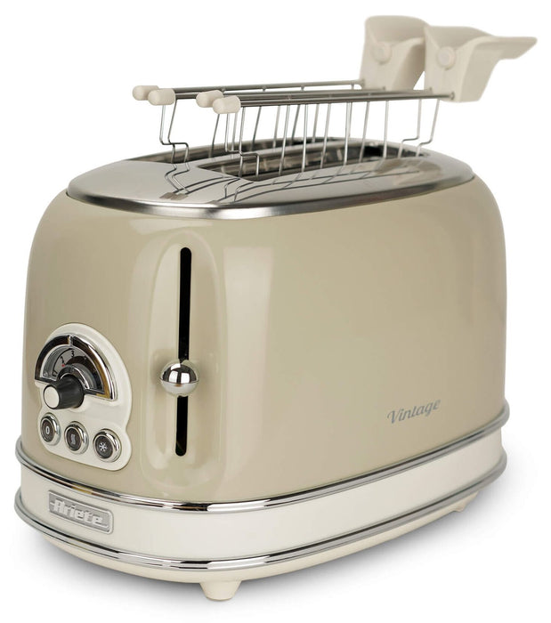 Тостер Ariete - Vintage 0155, 810W, 6 степени, бежов