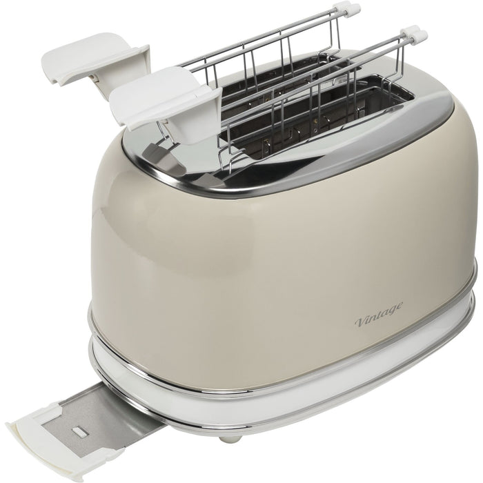 Тостер Ariete - Vintage 0155, 810W, 6 степени, бежов