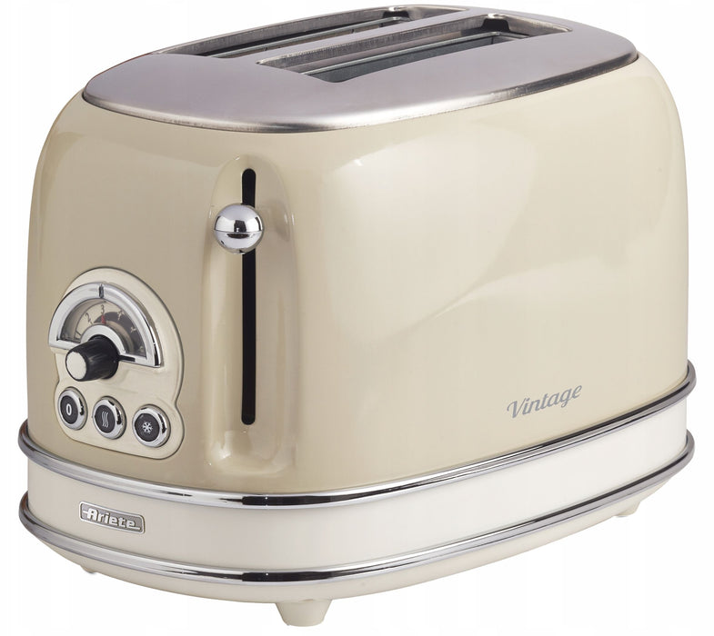 Тостер Ariete - Vintage 0155, 810W, 6 степени, бежов