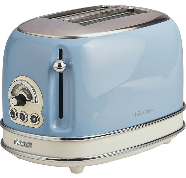 Тостер Ariete - Vintage 0155, 810W, 6 степени, светлосин