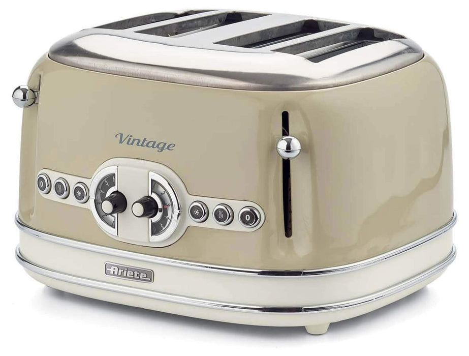 Тостер Ariete Vintage AR5603, 1600W, 4 филии, бежов