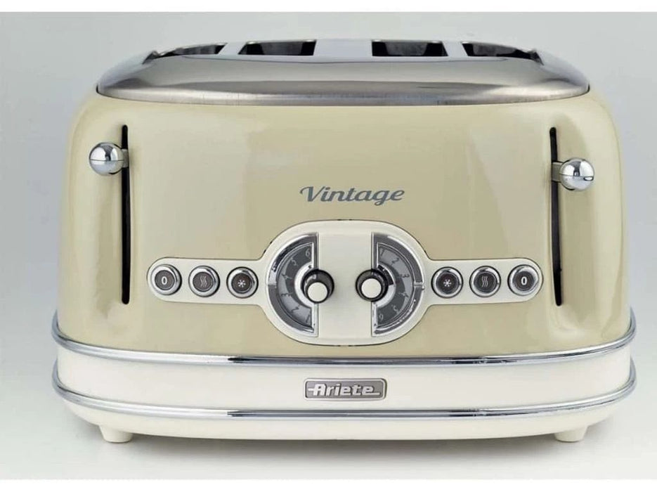 Тостер Ariete Vintage AR5603, 1600W, 4 филии, бежов
