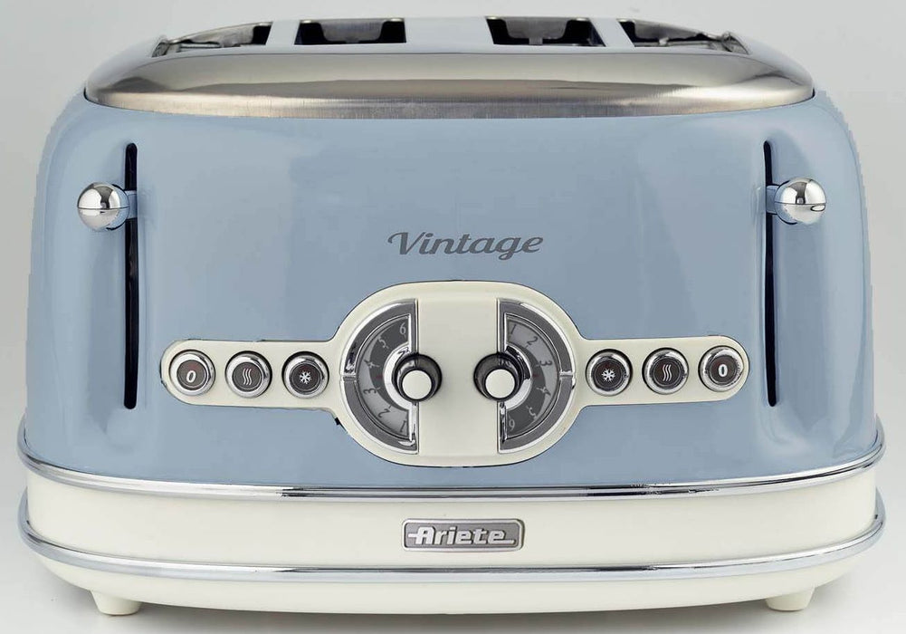 Тостер Ariete - Vintage, 0156/05, 1600W, 4 филии, син