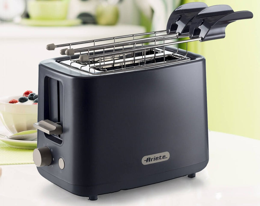 Тостер Ariete - Breakfast, 760W, 2 филии, 7 степени, тъмносив