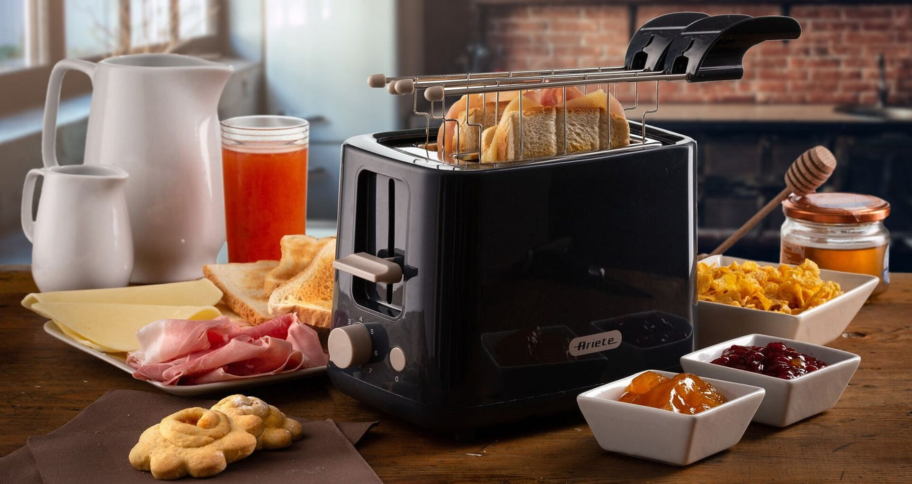 Тостер Ariete - Breakfast, 760W, 2 филии, 7 степени, тъмносив