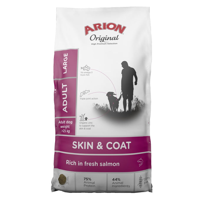 ARION Original Skin & Coat Large Salmon - суха храна за кучета - 12 кг