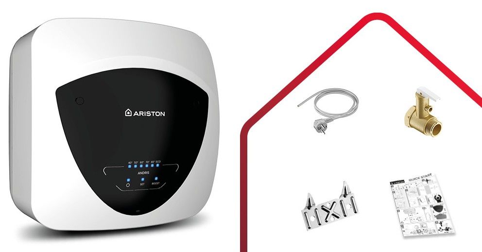 Бойлер Ariston - Andris Elite 30/5 EU, 30 l, 1500W, бял