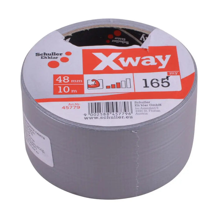 АРМИРАНА ЛЕНТА DUCT TAPE 48 MM /10 M СРЕБЪРНА SCHULLER X-WAY