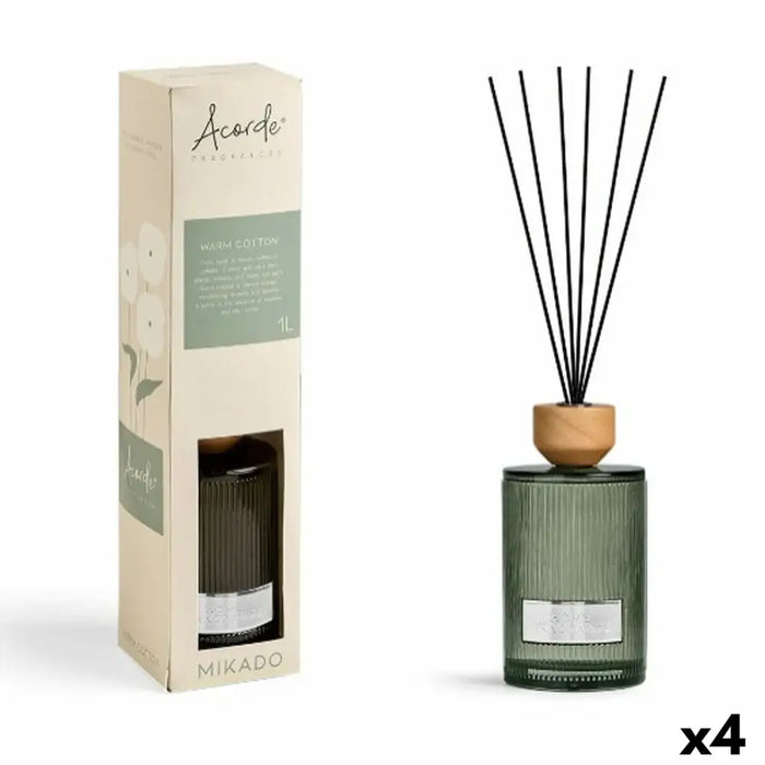 Ароматизирани Пръчици Acorde WARM COTTON 1 L (4 броя)