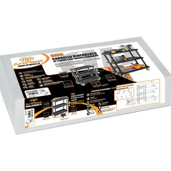 PVC СТЕЛАЖ С КОЛЕЛА 75X37.5X92СМ 3X40КГ